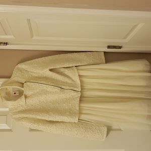 Total Girl white and gold dress. Size 16 1/2